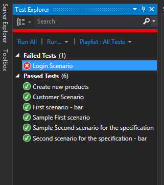 Test Explorer