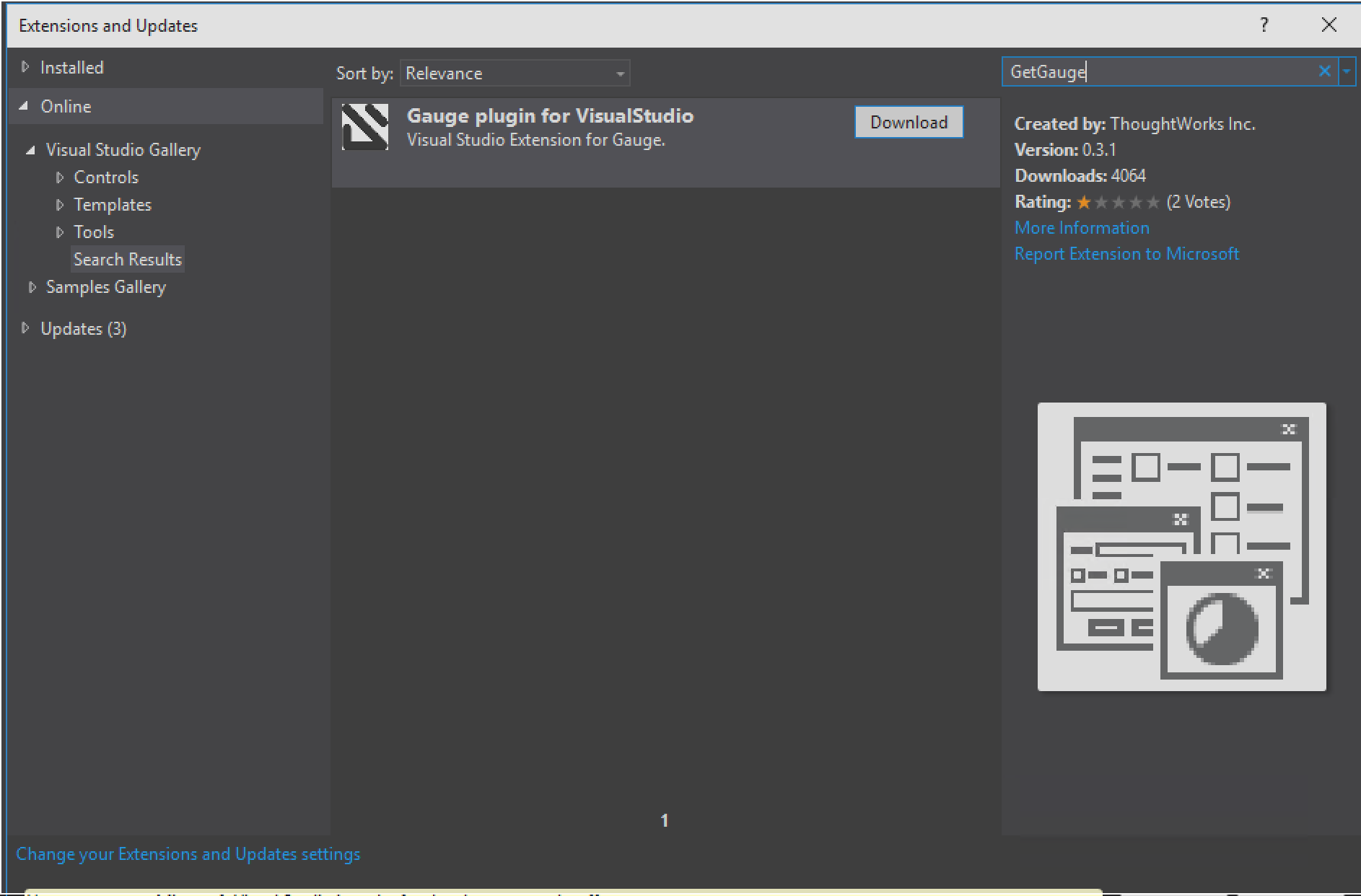 install Gauge plugin